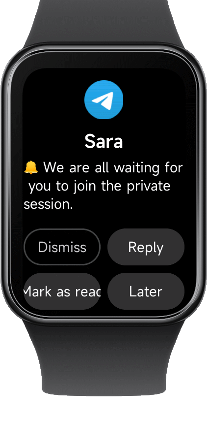 Notify app notifications on Xiaomi watch