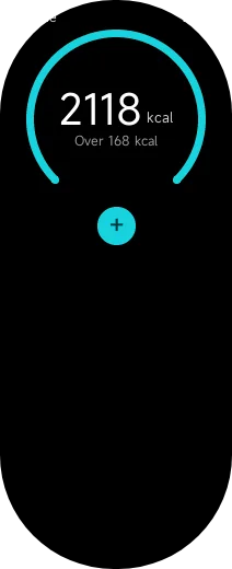 Calories app preview on Xiaomi Smart Band