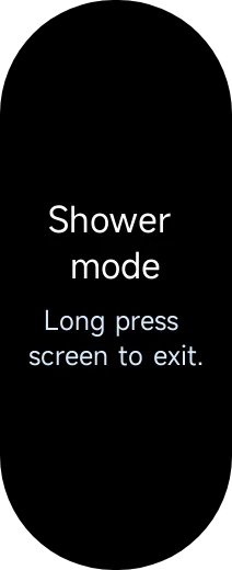 Shower mode app preview on Xiaomi Smart Band
