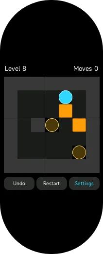Sokoban game preview on Xiaomi Smart Band