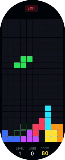 Tetris game preview on Xiaomi Smart Band
