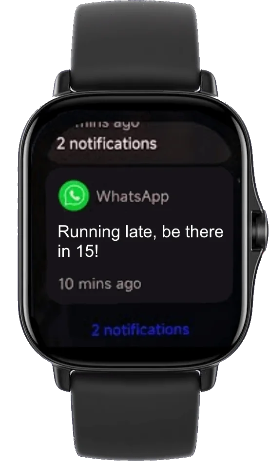 A new notification arrives on your smartwatch