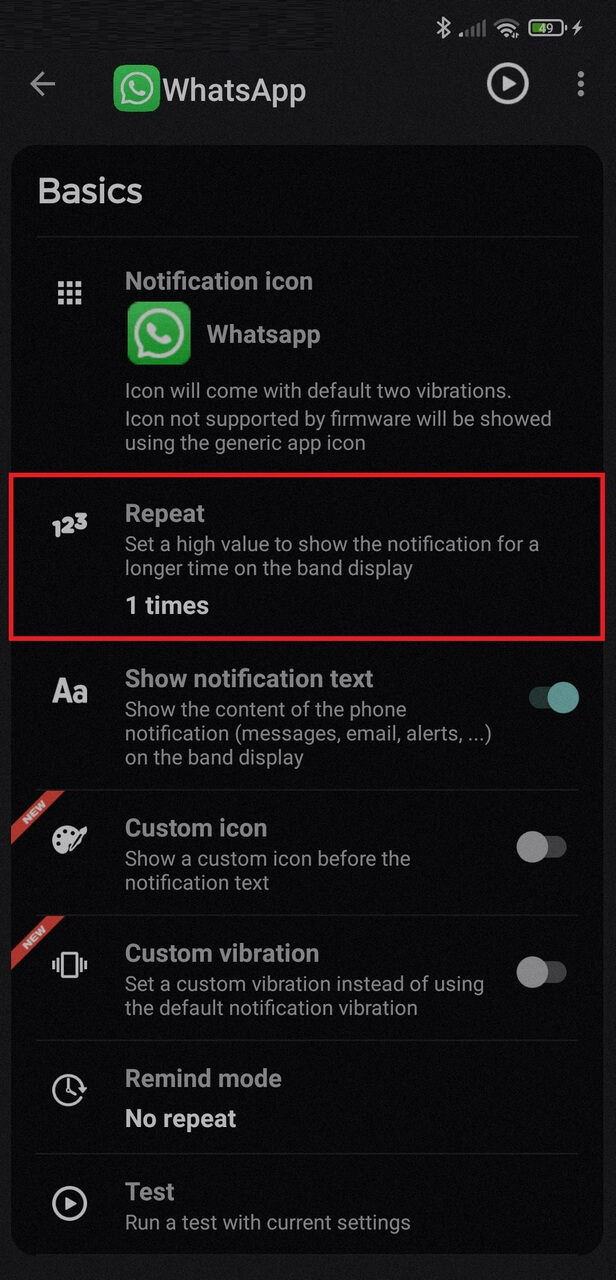 Notify setup to show Whatsapp notification for a longer time